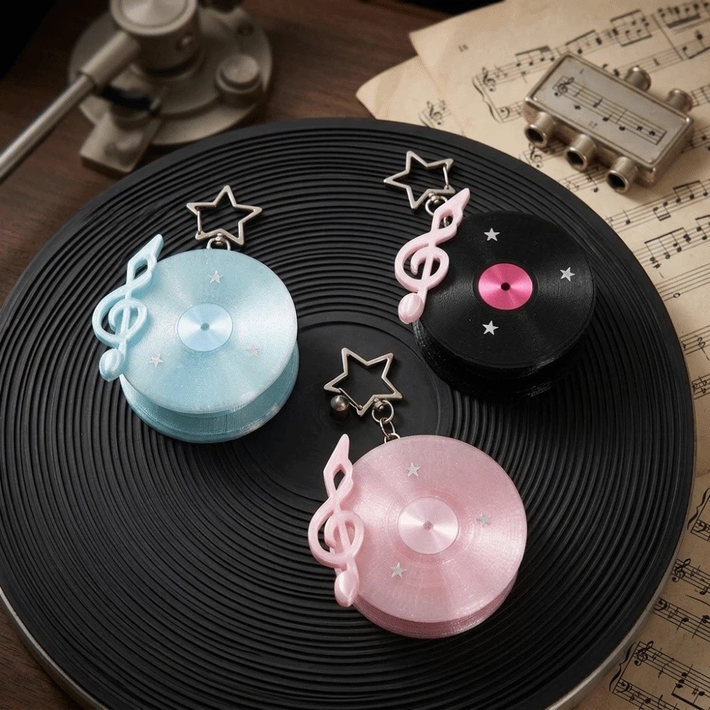 Y2K Vinyl Record Keychain Star - Cable Winder Keychain ulasan dan harga