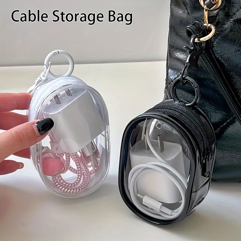 Portable Mini Transparent Stor - Cable Winder Keychain ulasan dan harga