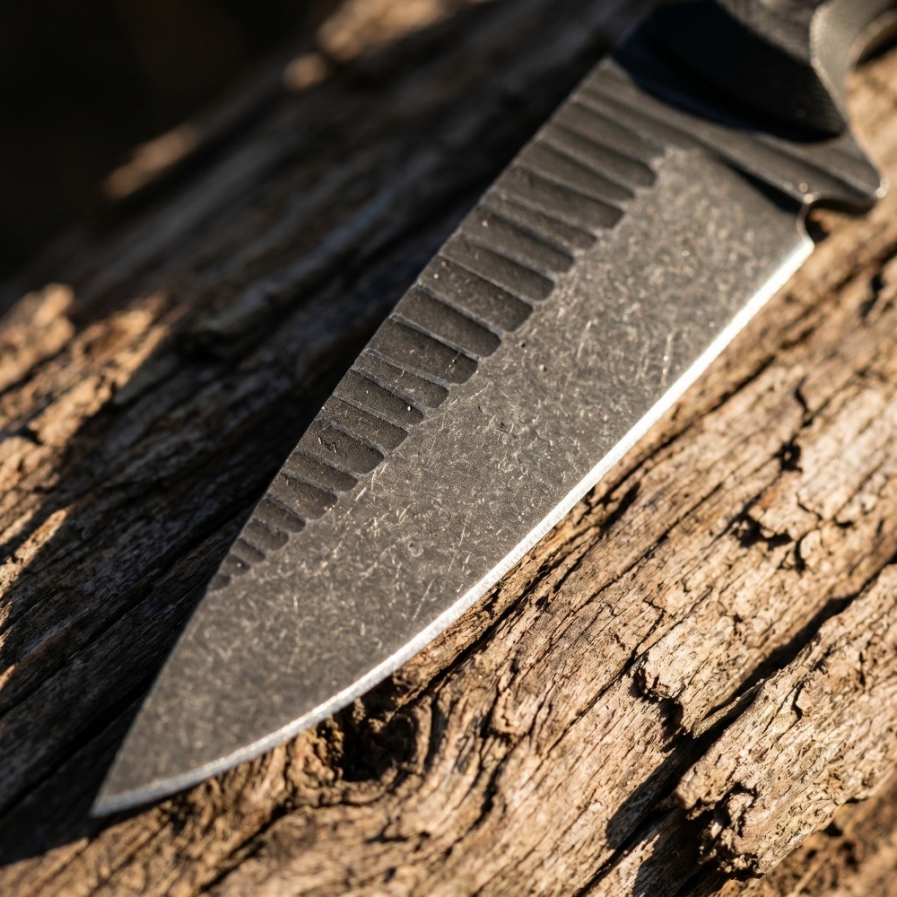 Full Tang Bushcraft Knife D2 B - Edc Carry Fixed Blade Knife ulasan dan harga