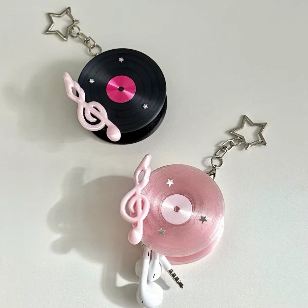 Y2K Vinyl Record Keychain Star - Cable Winder Keychain ulasan dan harga