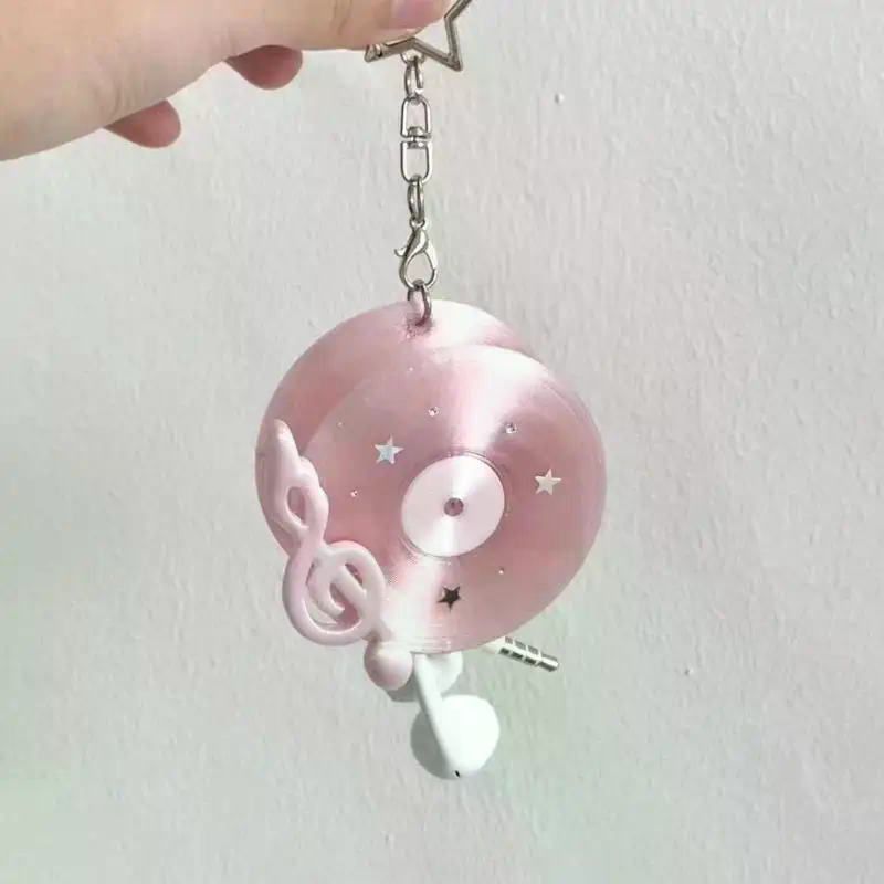 Y2K Vintage Record Shaped Earp - Cable Winder Keychain ulasan dan harga